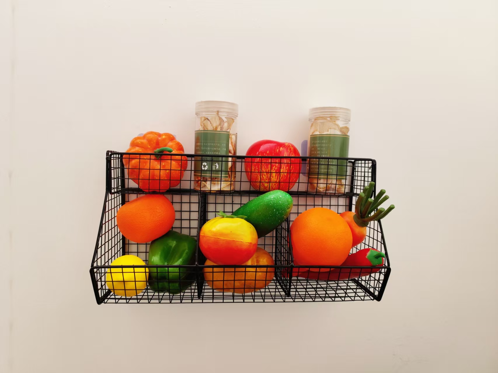 Kitchen storage rack, wall mounted kitchen organizer, space saving kitchen shelf, adjustable kitchen
